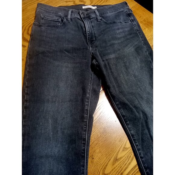 LEVI STRAUSS Jeans Womens 31 BLACK Faded SHAPING STRAIGHT Preowned Denim Work - Picture 2 of 10
